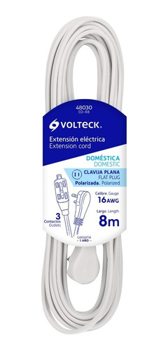 Extension Domestica Blanca 8 Mt Voltech 48030