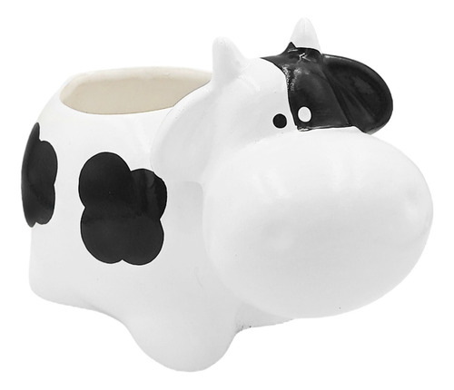 Maceta De Cerámica Maceta Decorada Esmaltada Animales Vaca