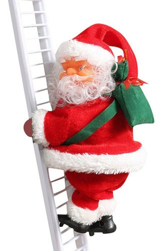 Decoração De Natal Elétrica Papai Noel Sobe A Escada