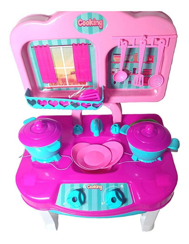 Estufa de cocina infantil Master Kuca con accesorios, color Mielle Pink