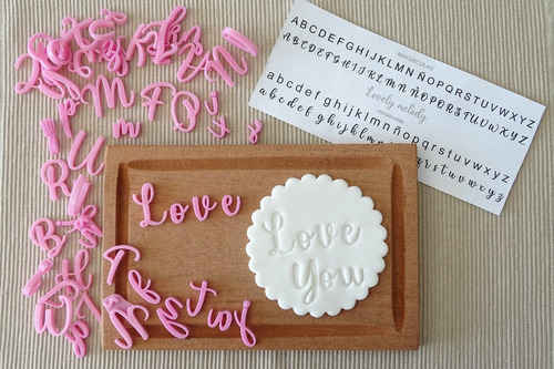 Letras Sello Estampa Lovely Melody Cookies Fondant Belgrano