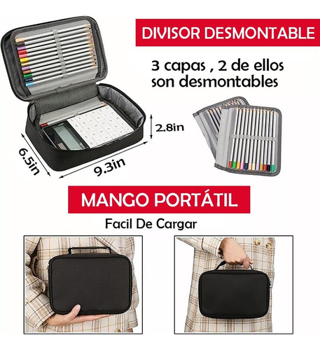 Estuche Para Lápices Con 72 Ranuras Para Lápices Escolares