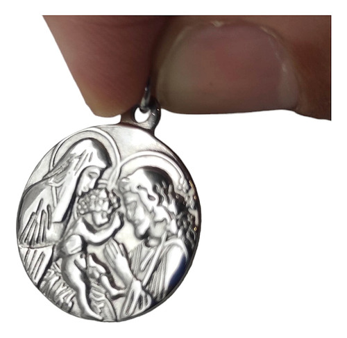 Medalla Sagrada Familia Acero Quirúrgico Exclusivo !!