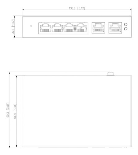 Dahua Cs4006-4et-60 Switch 4 Puertos Poe 6 Puertos Admin