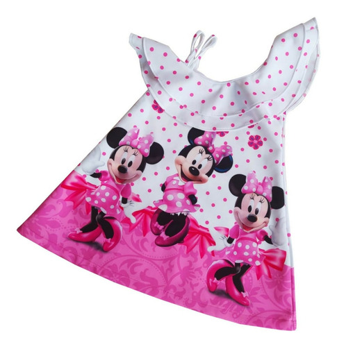 Vestidos Para Niñas Tipo Bata Boleros De Minnie Mouse - Cs