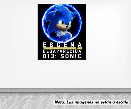 Vinil Sticker Pared 45cm Lado Sonic The Hedgehog Modld0009