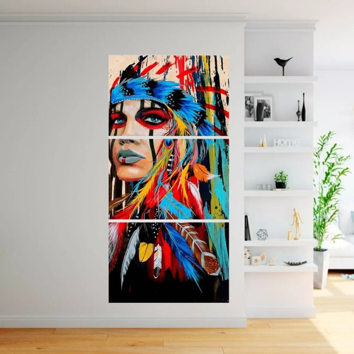 Quadro Decorativo India Americana 160x65