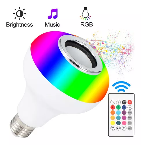 Bombilla De Música Rgb E26 Con Mando A Distancia Y Aplicació