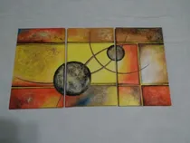 Comprar Cuadro Abstracto Texturado Triptico Relieve Pintado A Mano