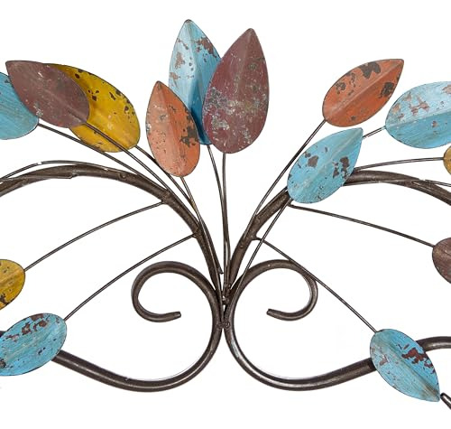 Deco 79 Decoración De Pared De Hoja De Metal, 43 X 2 X 10