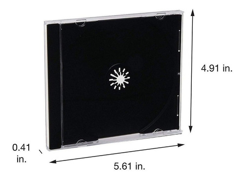 Imagen 2 de 4 de Verbatim Cd Dvd Black Jewel Cases 200pk (bulk) Home Audio
