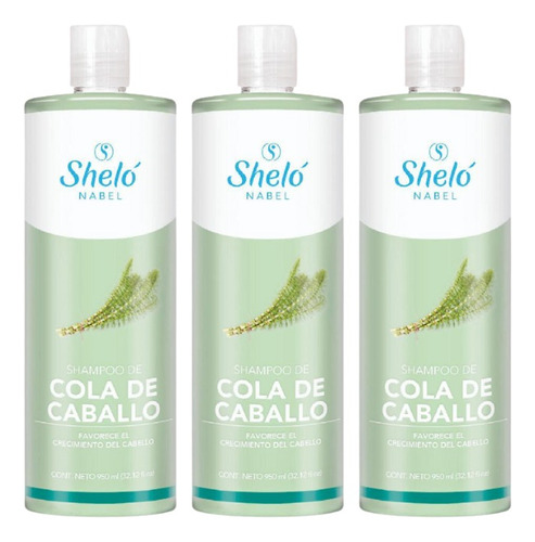 3 Pack Shampoo Cola De Caballo Shelo