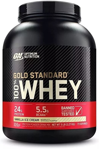 Proteina Whey Optimum Nutrition Gold Standard On 5 Lb Envios
