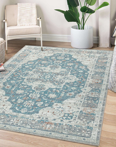 Ottomanson Alfombra Algodon Lavable Arruga Diseño Oriental 4