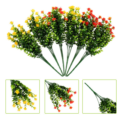 Ramo De Flores Artificiales De Imitación Para Cementerio, 6