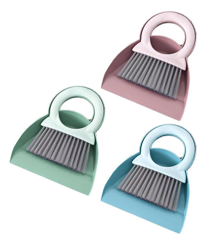Mini Recogedor Con Escoba Cepillo Plastico Limpieza Portatil Color Mixto Al Azar