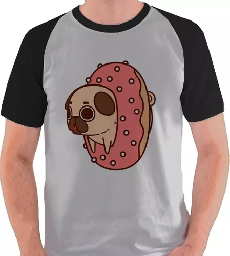 Camiseta Pug Donut Tumblr Rosquinha Fofo Kawaii Camisa Blusa em Promoção na  Americanas