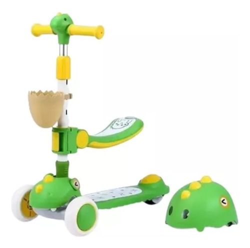 Dino Scooter 4 En 1 Desmontable Con Música Y Luces Led