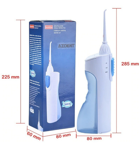 Azdent Irrigador Oral Portátil Agua Dental Flosser Agua Jet 