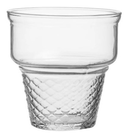 Imagen 1 de 2 de Juego Set De 3 Vasos De Helado Mini Cornet De Pasabahce