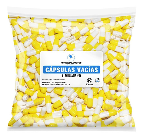 Capsulas Vacias Millar #0 Amarillo//blanco 