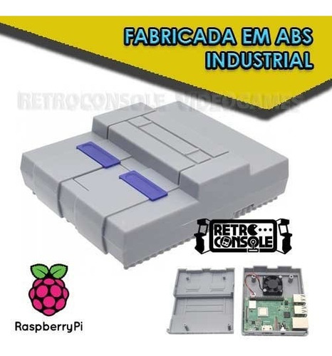 Case Super Nes Snes Em Abs Raspberry Pi3 B E B+ (não É 3d)
