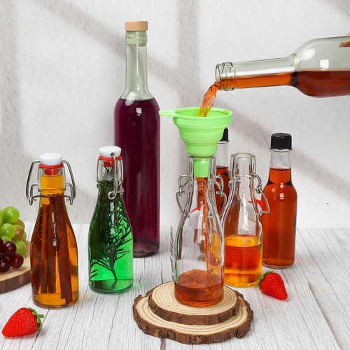 Paquete De 10 Botellas De Vidrio Salsa Y Licor De 5 Onz...