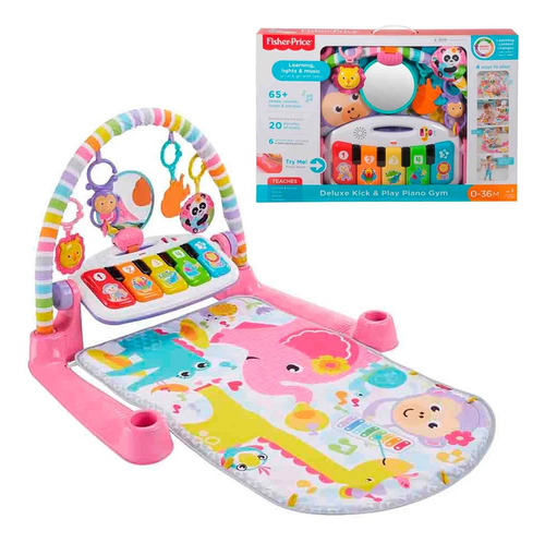 Juguete Para Bebé Fisher-price Gimnasio Piano Pataditas Rosa