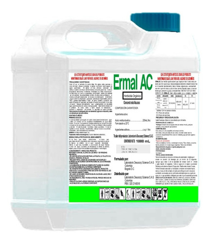 Ermal Ac Herbicida Organico Litro