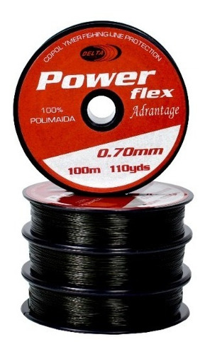 Tanza Pesca Power Flex 0,70mm X 10unid 1000m Albatros Verde.