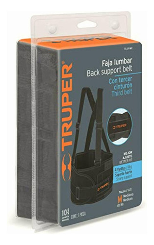 Truper Faja-mx, Faja Con Tirantes Ajustables, Tercer