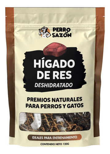 Hígado Deshidratado Perros Y Gatos 120g Snacks Perro Sazón
