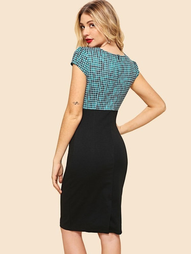 Imagen 3 de 4 de Vestido Sarai Floreado Ejecutiva Oficina Coctel Arma Tu Look
