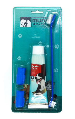 2x Pack Cepillo Dedal Dental Perro Mascota Masajeador Silico