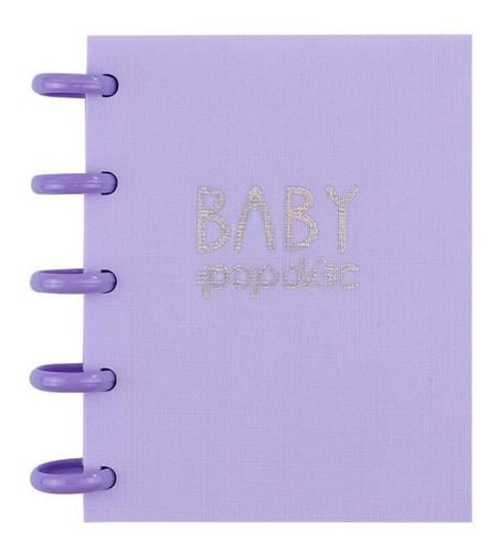 Caderno Baby Méd Sem Pauta Lilás Marshmallow 90g/m2 Pop Disc