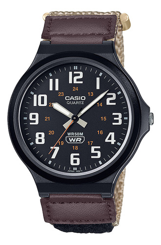 Reloj Casio Mw-240b-5b Resina Juvenil Negro