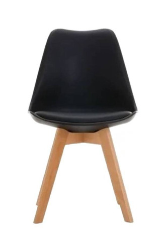 Imagen 1 de 4 de Silla de comedor Garden Life Tulip, estructura color negro, 4 unidades