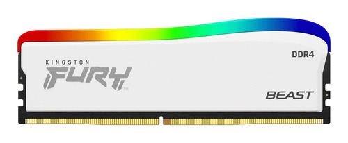 Imagen 2 de 7 de Memoria Ram Ddr4 16gb 3200mhz Kingston Fury Beast Rgb White!