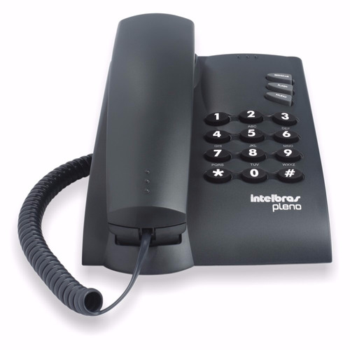 2x Telefone Pleno Com Fio Intelbras Preto Nf Garantia