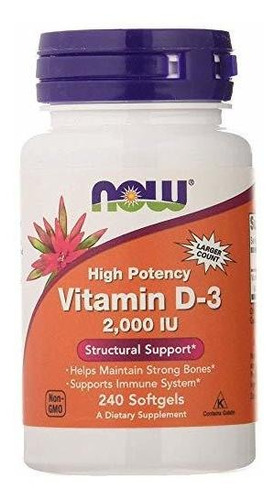 Alta Potencia De La Vitamina D-3 2000 240 Iu Sgels.