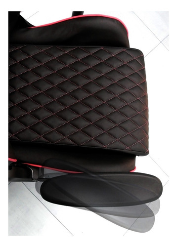 Imagen 5 de 5 de Silla de escritorio Melon 90042 gamer ergonómica negra y roja con tapizado de cuero sintético