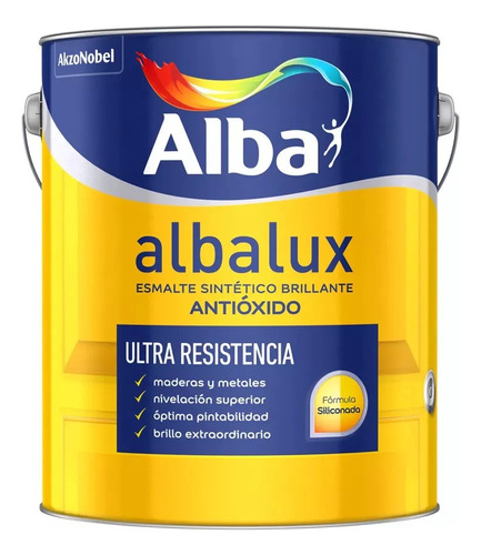 Esmalte Sintético Albalux 250 Ml Negro - Deacero Acabado Brillante