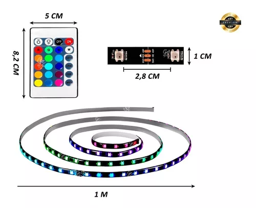 Luces Led Para Habitacion Cinta Leds Rgb Usb Control Colores