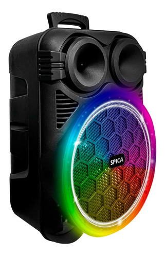 Parlante Spica Sp-4412 Bluetooth Portatil 12 Pulgada Led Rgb