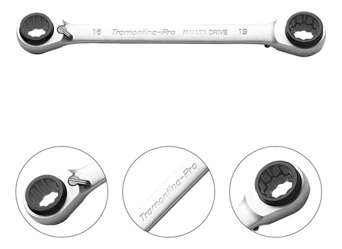 Chave Estrela 8 X 9 X 10 X 11mm C/ Catraca - Tramontina Pro