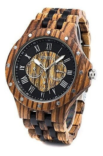 Reloj De Cuarzo De Madera Para Hombre, Relojes De Pulsera Li