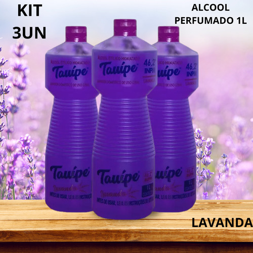 Limpador 46,2% Perfumado Lavanda Kit 3 Desinfeta Perfuma 1l