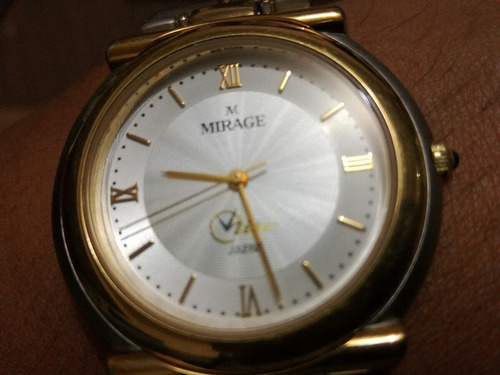 Reloj Mirage (japones) Chapa De Oro Cuarzo Envio Gratis!!!!!