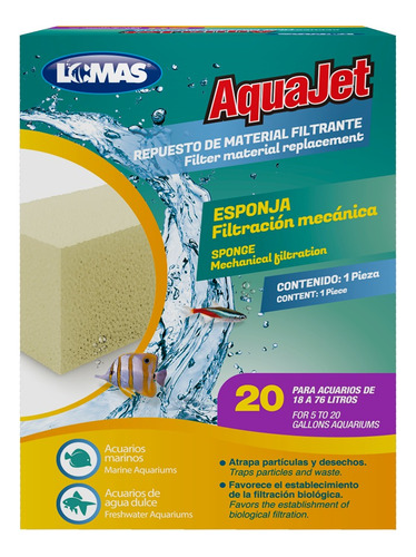 Repuesto Esponja Filtrante Para Filtro Aquaclear 20