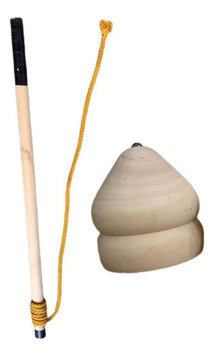 Trompos Con Varilla Tallados A Mano, Juguetes De 10 Pulgadas